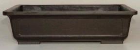 Brown Mica Bonsai Pot - Rectangle <br><i>17.5