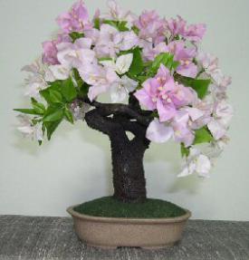 Artificial Flowering Bougainvillea Bonsai Tree<br>