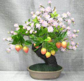 Artificial Prunus Bonsai Tree