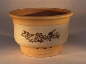 Ceramic Bonsai Pot  - Unglazed Round 