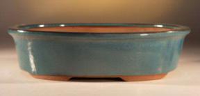Green Oval Ceramic Bonsai Pot<br>12