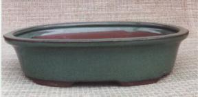 Green Oval Ceramic Bonsai Pot<br>9