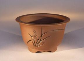 Ceramic Bonsai Pot - Unglazed Round