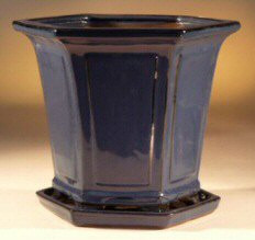 Ceramic Bonsai Pot - Blue Cascade<br>9