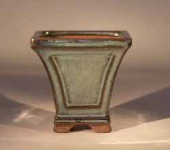 Chinese Glazed Green Hexagon Ceramic Bonsai Pot <br> 9