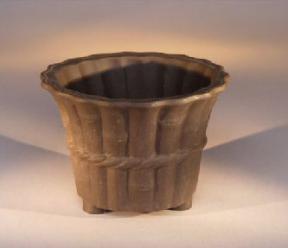 Unglazed Round Bonsai Pot