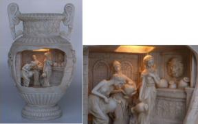 Roman Style Vase Fountain with Light
