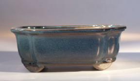 Ceramic Bonsai Pot - Rectangle<br>Glazed with Indented Corners