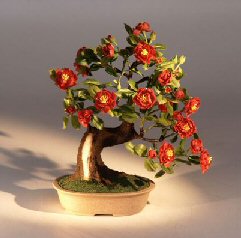 Artificial Flowering Rose Bonsai Tree<br>