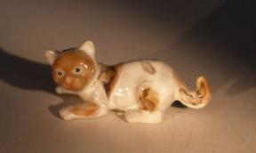 Ceramic Glazed Cat  Figurine