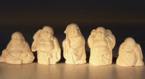 Bone Buddha  - Set of 5<br>1.5