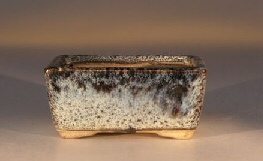 Ceramic Bonsai Pot - Glazed Rectangle <br>4.5