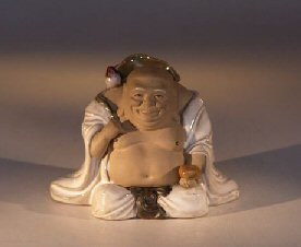 Buddha Figurine with White Robe<br>