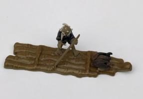 Miniature Figurine<br>Man Riding On Raft With Two Ducks<br>Fine Detail