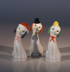 Ceramic Dog Figurines<br> Set of Three