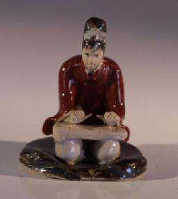 Female Musician Ceramic  Figurine