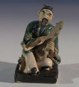 Male Musician Ceramic  Figurine