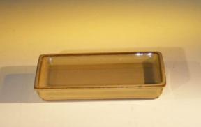 Ceramic Humidity/Drip Bonsai Tray - Tan Rectangle<br>5.5