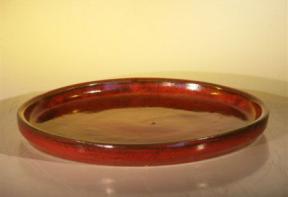 Parisian Red Ceramic Humidity/Drip Bonsai Tray - Round<br><i>8