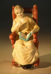 Woman on Rocking Chair Figurine<br>