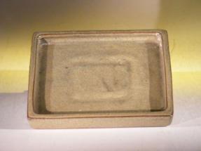 Ceramic Humidity/Drip Bonsai Tray - Green/Tan <
