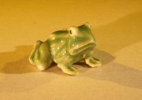 Ceramic Frog Miniature Figurine - 0.5