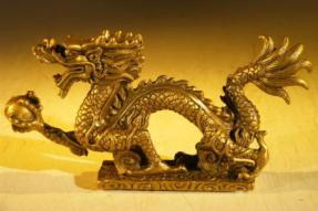Brass Chinese Dragon Figurine<br>6.0