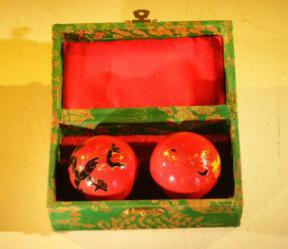 Cloisonne Exercise Balls<br>One Dragon and One Chicken Design