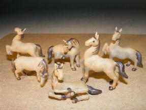 Miniature Six Piece Horse Figurine Set<br><i></i>Extra Fine Detail