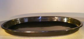 Black Humidity/Drip Bonsai Tray - Oval<br><i> 17