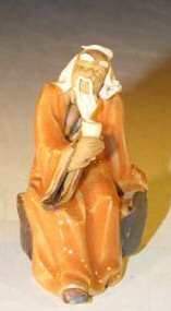 Ceramic Miniature Figurine<br><i></i>Man Holding Drinking Cup<br><i></i>Fine Detail