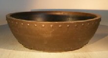 Brown Mica Bonsai Pot - Round<br> 14