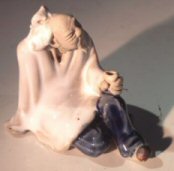 Ceramic Figure - Man Holding Cup<br>1.5