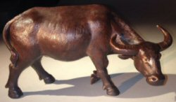 Glazed Figurine - Standing Buffalo<br> Large