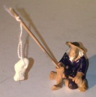 Ceramic Figurine <br>Glazed Fisherman - Small