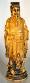 Man Holding Tablet Oriental Figurine