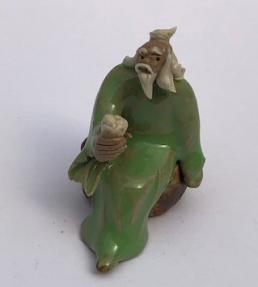 Miniature Ceramic Figurine<br>Man Holding Cup - 2