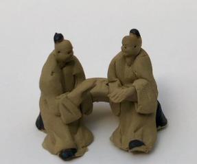 Ceramic Figurine<br>Two Men Sitting - Small