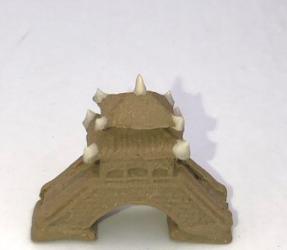 Miniature Ceramic Figurine<br>Bridge with Pavilion - 1