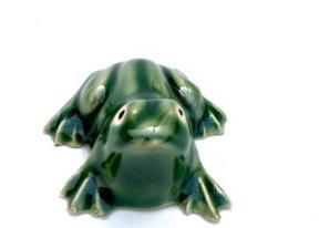 Miniature Ceramic Frog Figuine - 1.0