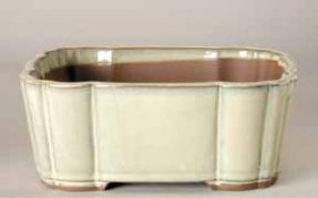 Ivory Houtoku Bonsai Pot - Rectangle<br><i>7.75