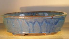 Ceramic Bonsai Pot - Blue Oval<br><i><i/> 14.0