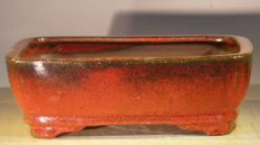 Parisian Red Ceramic Bonsai Pot - Rectangle<br><i>8