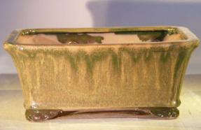 Green Ceramic Bonsai Pot - Rectangle<br>Professional Series<br><i>10
