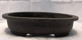 Brown Mica Bonsai Pot - Oval <br><i>21.0