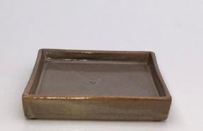 Tan Ceramic Humidity / Drip Tray - Square <br>5.25