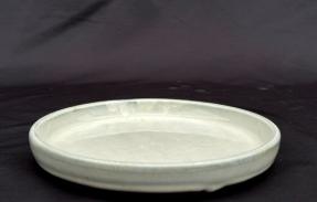 Beige Ceramic Humidity/Drip Bonsai Tray - Round<br><i>7.75