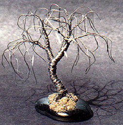 Wire Bonsai Tree Sculpture<br>Willow Mini Tree - 4